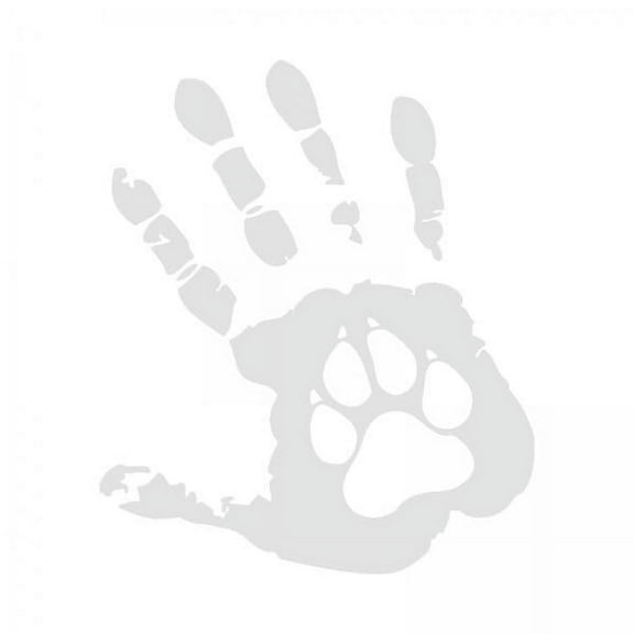 kowaku 2xCreative Handprint Decal Wallpaper PVC for Halloween Laptop Window 12.7CM White 2 Pcs