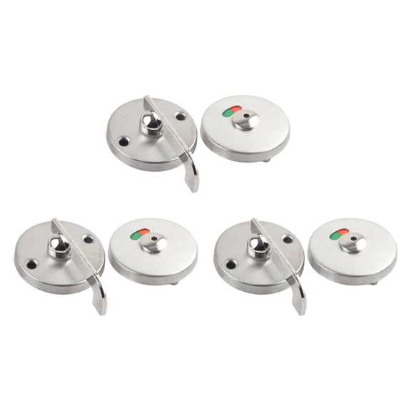 kowaku 3 Door Handles with Privacy Screens for Public Toilet Doors. Suitable for Gyms And Other Facilities. Indicates Whether The Toilet Is Occupied.