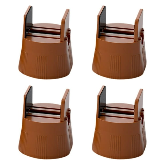 kowaku 4 Pieces Bed Chair Bed Lifters Non Slip Bed Raising Blocks with Adjustable Screw Clamp for Home Bedroom Cabinet Height 5cm