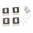 thumbnail image 1 of kowaku 4 Pieces Metal Mirror Clips Wall Mounting Mirror Hanger Kits Multifunctional Mirror Fixing Clip with Screws for Wall Mounting Stainless White L, 1 of 9