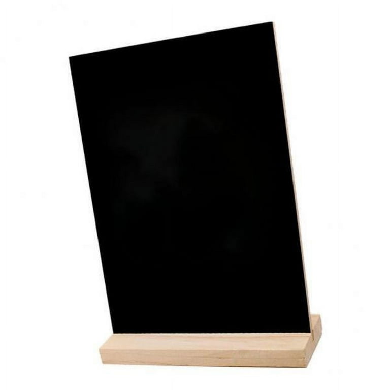 kowaku 4xRemovable Mini Wooden Single Sided Blackboard Chalkboard Rectangle Base Walmart