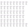 thumbnail image 1 of kowaku 5xClear Heads Twist Pins Spiral Screws for Upholstery Round Shape S 50 Pack 5 Pcs, 1 of 9