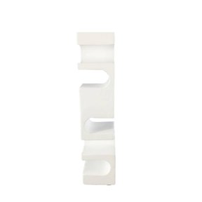 kowaku Abstract Resin Figurine Nordic Design C-Shaped Cutout Statue Creative Design Minimalist Table Ornament for Entryway, Model Home, Living Room White 9-9-38cm