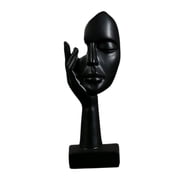 kowaku Abstract Thinker Figurine 1 Premium Resin Abstract Sculpture Decorative Art Ornament Curated Collectible Figure Suitable for Table Display Gift Giving Black