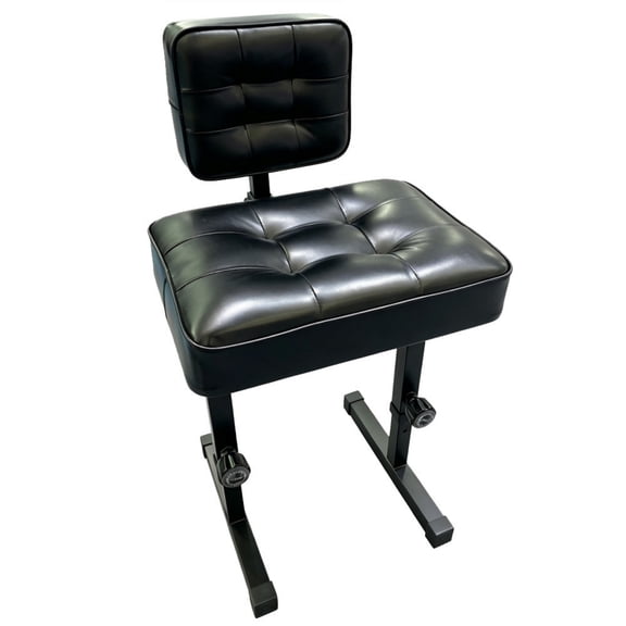 kowaku Adjustable Piano Bench Backrest Adjustable Keyboard Bench Bridge-Leg, Grid H-type W Back
