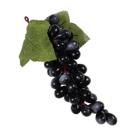 kowaku Artificial Grape Figurine Ornament Educational Prop Tool Lifelike Display Decorative Realistic Kitchen Decoration Fruit Model 60 Grapes Black