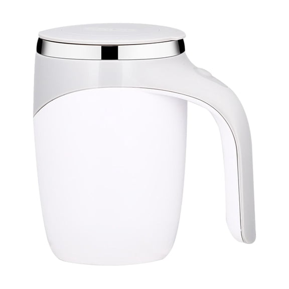 kowaku Automatic Automatic Stirring Coffee Mug Multipurpose with Handle Self Mixing Coffee Cup Shaker Cups for Office Camping Travel white
