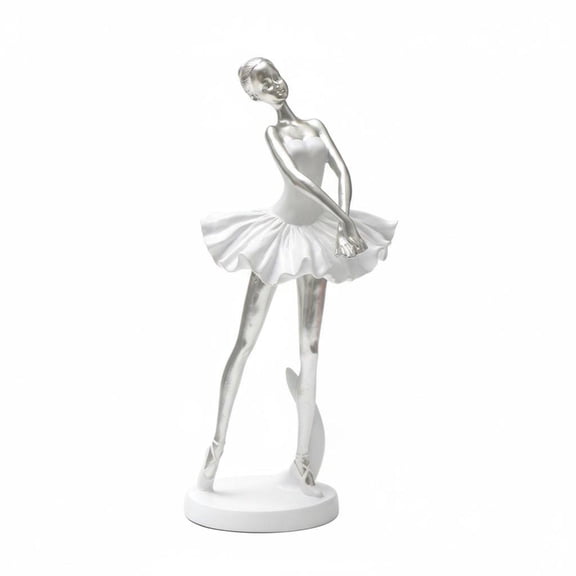 kowaku Ballet Dancer Sculpture Elegant Design Ballet Dancer Statue Fine Crafted Details Ballerina Statue for Dancers, Girls, Living Room, Bedroom, Bookshelf 21126 Hands Crossed