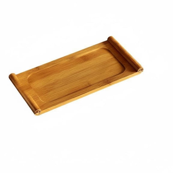 kowaku Bamboo Scroll Tray Multipurpose Rectangular Sashimi Platter for Restaurant, Home Party