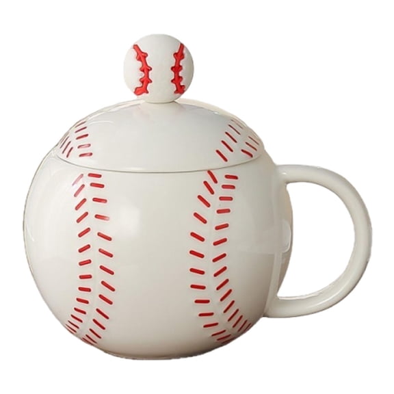 kowaku Baseball Ceramic Coffee Mug Novelty Tea Cup and Handle Sports Design Porcelain Cup for Baseball Lover Housewarming Hot Drinks Blue