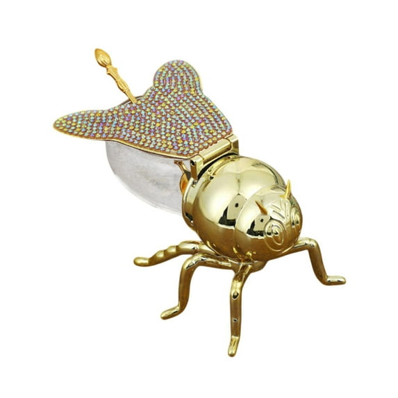 kowaku Bee Honey Jar Bee Honey Pot with Spoon Decorative Condiment Pot Condiment Container for Coffee Table Dining Room Home Festive Coffee Gold