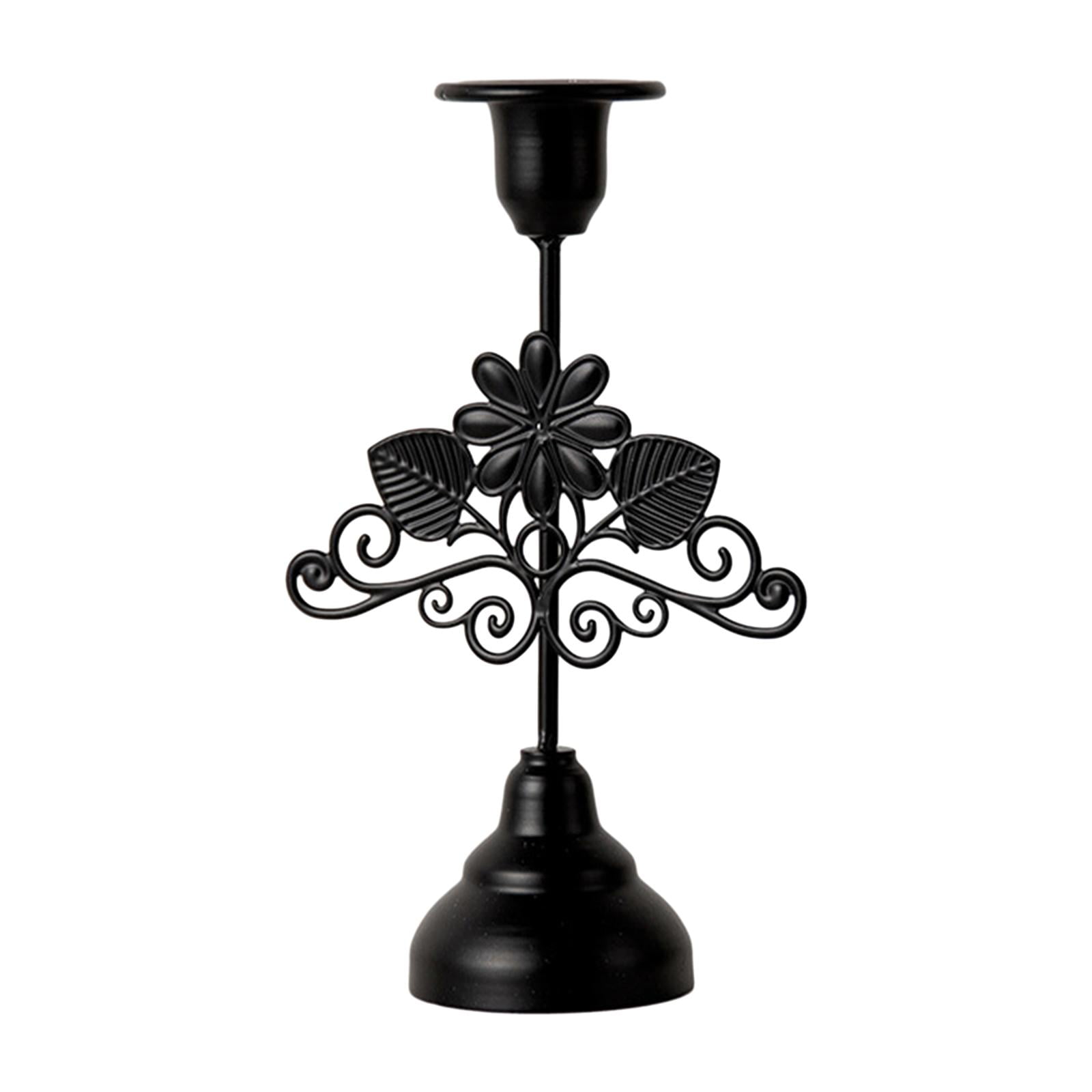 kowaku Black Iron Taper Candle Holder Decorative Elegant Traditional