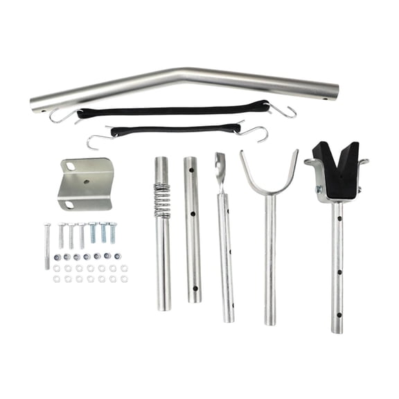 kowaku Boat Transom Saver Adjustable Outboard Motor Transom Saver Shock Absorbing Protector Support Rod Bracket Universal Marine Engine Vibration Damper Carbon Steel Accessory With Spring