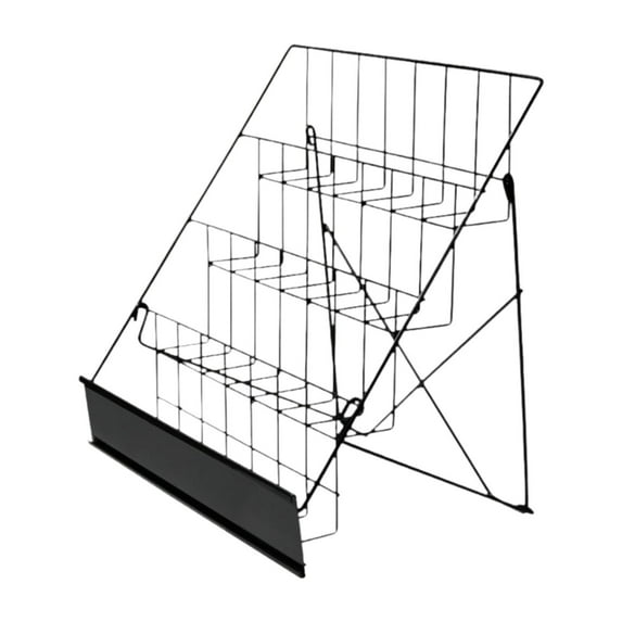kowaku Book Signing Wire Rack Book Display Rack,Galleries ,Library,Classroom Libraries Book Signing Rack 4 Tiered Book Display Stand black