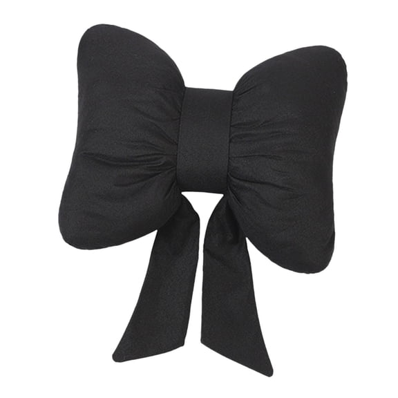 kowaku Bow Pillow Bow Throw Pillow Simple Ornament Home Decoration Bedside Cushion Sofa Cushion for Bedroom Study Room Office Indoor black