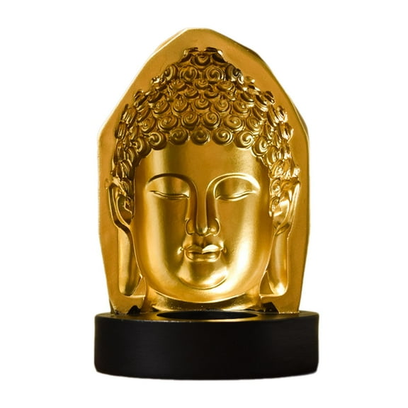 kowaku Buddha Candlestick Buddha Statue Mantel Farmhouse Candelabra Candelabrum for Party Home Living Room Housewarming Anniversary 11cmx8.3cmx17.3cm