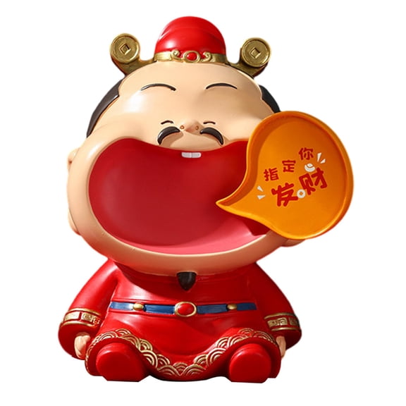 kowaku Cai Shen Feng Shui Chinese God of Wealth Statue Desktop Home God of Fortune Figurine Sculpture for Office, Store,Housewarming B