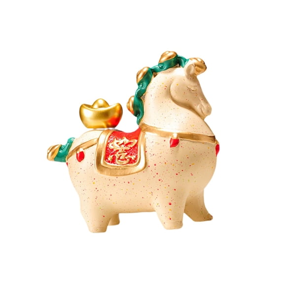 kowaku Ceramic Horse Figurine Statue Creative Modern Sculpture Feng Shui Decor for Bedroom Home Office Desk Decor Entrance Bookcase Good luck