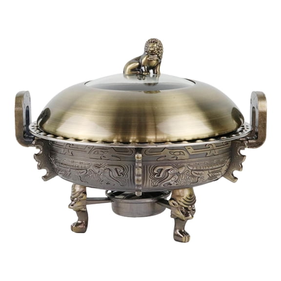 kowaku Chafing Pot Buffet Food Warmer Anti Scald Shabu Shabu Pot Warming Pot Hot Pot Burner for Camping Party Kitchen Travel Outdoor B