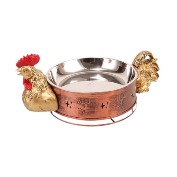 kowaku Chicken Drying Pots, Buffet Food Warmer, Cooking Pot, Creative Quick Heating Pot, Chicken Themed Cookware for Outdoor Restaurant 26cm