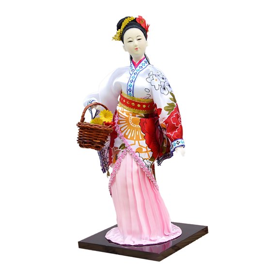 kowaku Chinese Handicraft Silk Figurine Resin Sculpture Decoration 30cm with Makeup Collectible Doll for Housewarming Bookshelf Desk Xi Shi