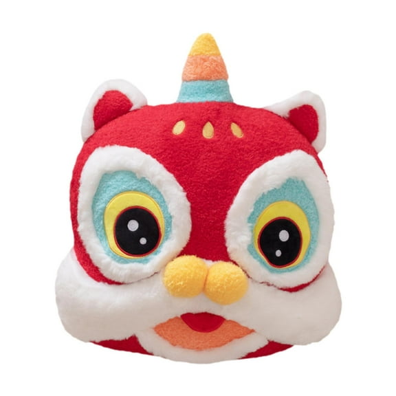 kowaku Chinese New Year Cushion, Spring Festival Decoration, Holiday, Party, Favors, Seat Cushion, Souvenir, Beautiful Cushion, Decorative Cushion Red Lion Head