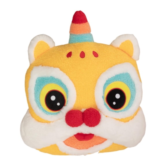 kowaku Chinese New Year Cushion, Spring Festival Decoration, Holiday, Party, Favors, Seat Cushion, Souvenir, Beautiful Cushion, Decorative Cushion Yellow Lion Head