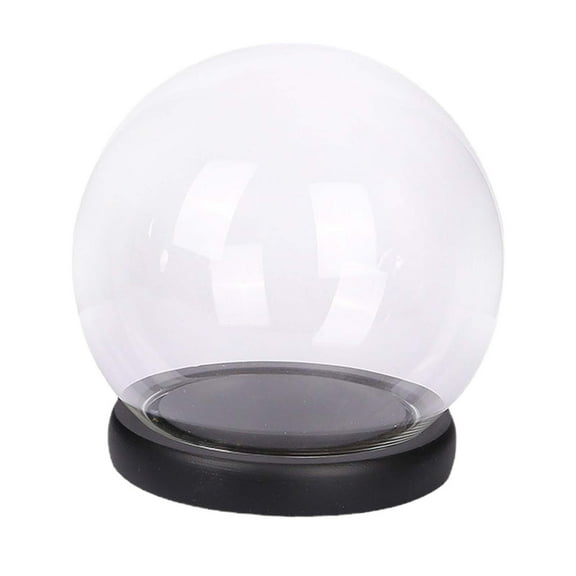 kowaku Cloche Glass Dome with Base Valentines Day Gifts Dollhouse Decoration Showcase Home Tabletop Bell Jar Display Case Glass Dome 10cm