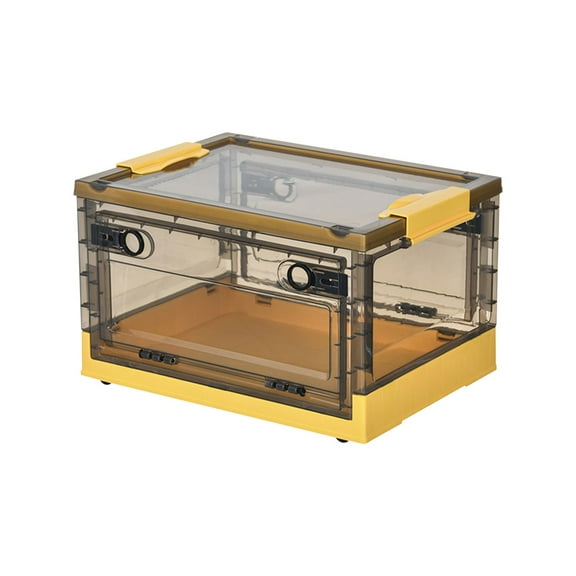 kowaku Closet Organizer Collapsible Storage Bin with Lids, Portable, Foldable Storage Boxes with Doors for Dolls Trunk Organization