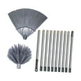 kowaku Cobweb Duster with Extension Pole Ceiling Fan Duster Stainless Steel Pole, Comfortable