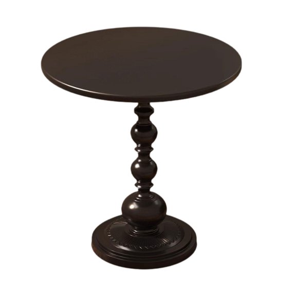 kowaku Coffee Drink Table Bedside Table Sturdy Small End Table, Small Accent Pedestal Table for Office, Cabin Dorm Hotel Small Place black S