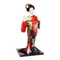 thumbnail image 1 of kowaku Collectible Figurine, Miniature Asian Statue, Traditional Japanese Kimono, Geisha Doll, Kabuki Doll for Desk, Wardrobe, Bedroom A, 1 of 9