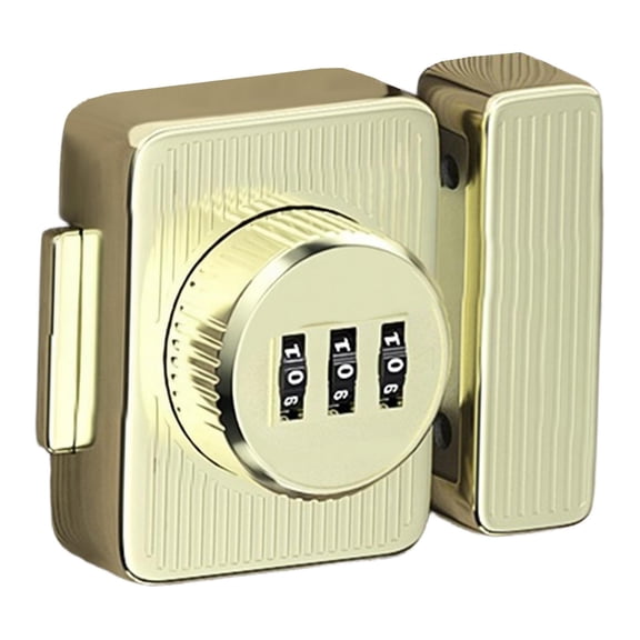 kowaku Combination Lock Door Security Latch Cabinet Fence Password Rotary Hasp Lock Gold