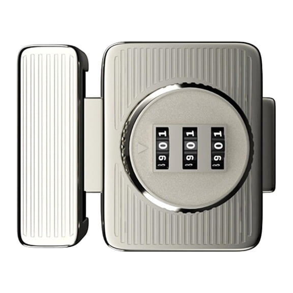 kowaku Combination Lock Door Security Latch Cabinet Fence Password Rotary Hasp Lock Silver
