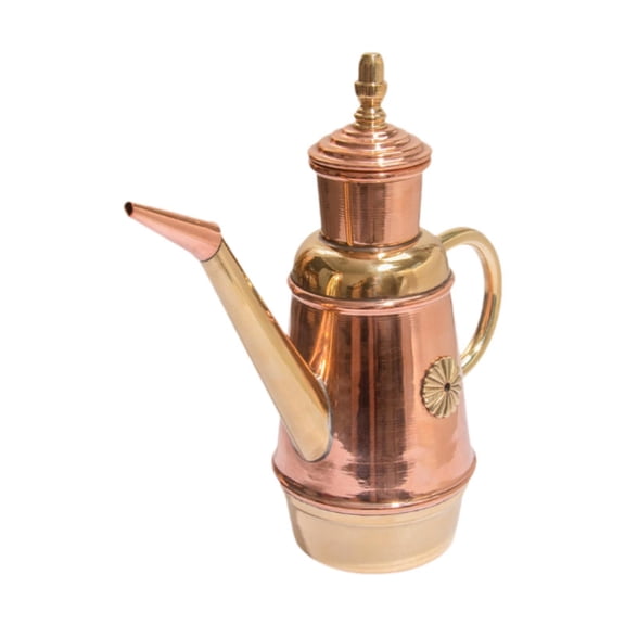 kowaku Copper Oil Dispenser Olive Oil Bottle 450ml Handmade Turkish Olive Oil Dispenser Pizza Oil Cruet Oil Cruet for Buffets Hotels