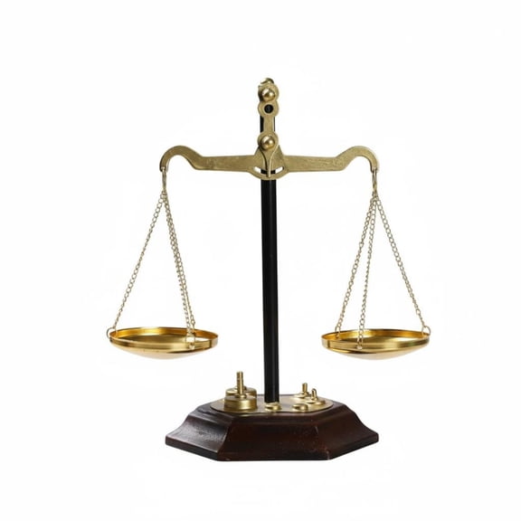 kowaku Decorative Balance of Justice Rustic Look Balance of Justice Sculpture Sturdy Decorative Scale for Lawyers, Study Room