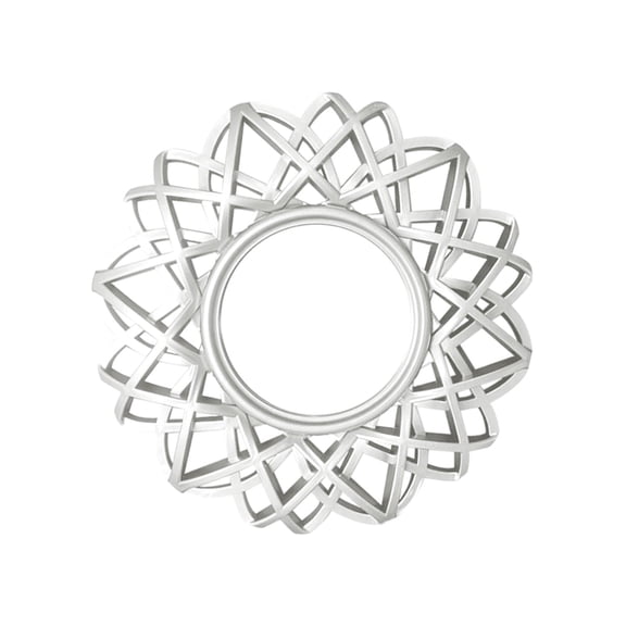 kowaku Decorative Round Wall Hanging Mirror for Home, Bathroom, Bedroom, Living Room, Silver Argent