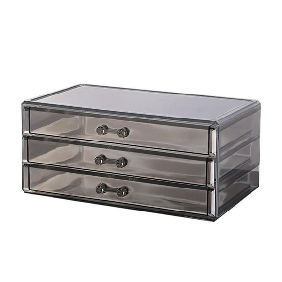 kowaku Desk Organizer with Drawers, Multiuse Storage Drawers Case Drawer Storage Container Pen Holder Organizer with Sliding Drawers Three Layer