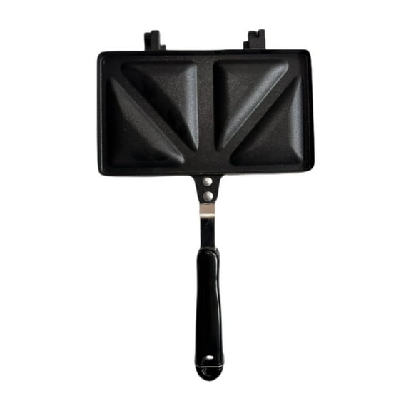 kowaku Double Sided Sandwich Baking Comfortable Grip Frying Maker Pan for Outside Restaurant Bread Hot Dog Toast B