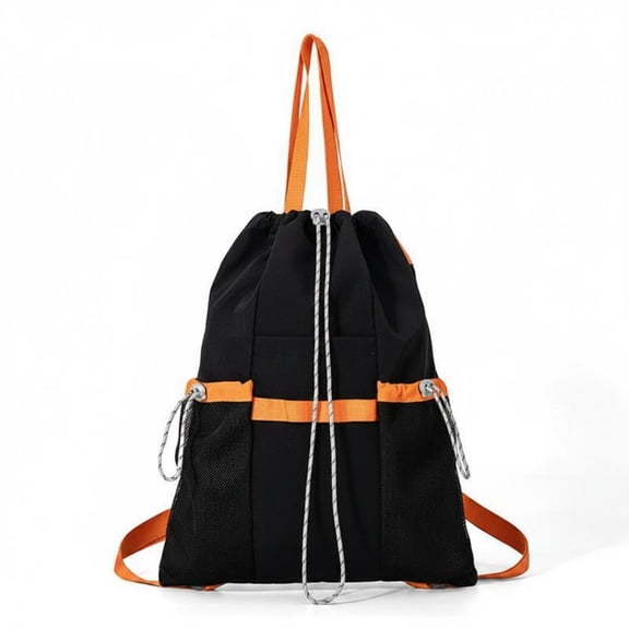 kowaku Drawstring Backpack Ultralight Badminton Racket Bag Multiple Pockets Lightweight Gym Sack for Women, Students, Hiking
