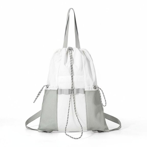kowaku Drawstring Backpack Ultralight Badminton Racket Bag Multiple Pockets Lightweight Gym Sack for Women, Students, Hiking
