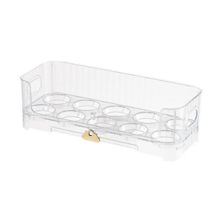 kowaku Egg Holder for Fridge Container Space Saving Reusable Organizer Tray Egg Dispenser for Countertop Organization Pantry Kitchen clear