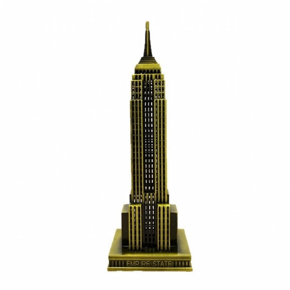 kowaku Empire State Building Model Iconic Skyscraper Model Bronze for Office, Travelers 18CM