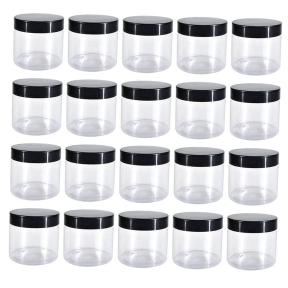 kowaku Empty Pet Jar with Lid Round Multipurpose Reusable Stackable Kitchen Canisters for Pasta Moisturizers 20pcs 150ml