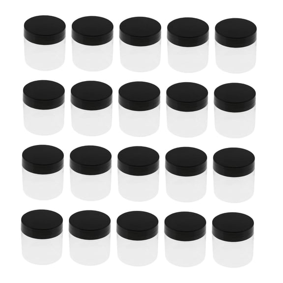 kowaku Empty Pet Jar with Lid Round Multipurpose Reusable Stackable Kitchen Canisters for Pasta Moisturizers 20pcs 50ml