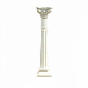 kowaku European Style Pillar Ornament Classical Design Resin Column Figurine Detailed Carving Miniature Roman Column for Model Room, Shop Window Relief