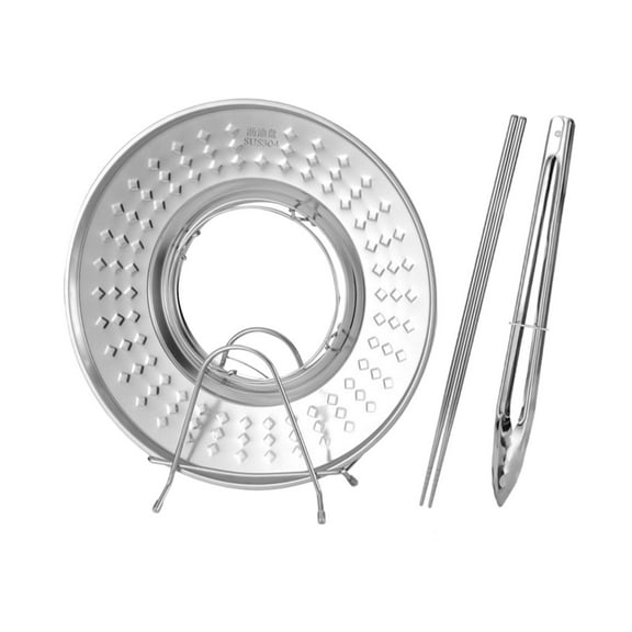 kowaku Frying Oil Tray Oil Drip Filter Colander Food Tray Vegetable Drainer Stainless Steel Oil Drain Pan for Fried Food Home