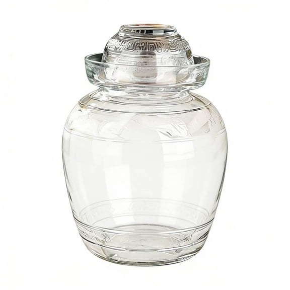 kowaku Glass Pickling Jar Clear Design Kimchi Container Easy to Clean Transparent Preserving Jar for Kitchen, Pantry 5L Traditional