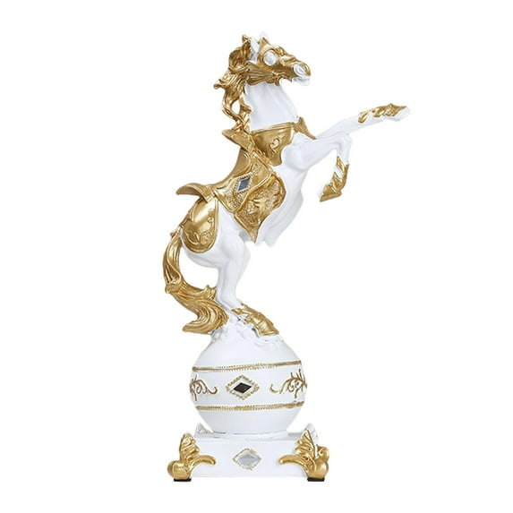 kowaku Horse Figurines Bedroom Living Room Decoration Mantle Office Horse Ornament 17.5x30.5x11cm