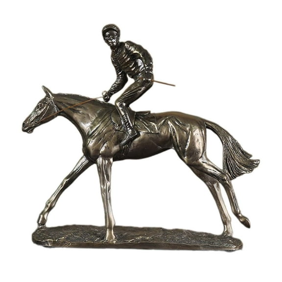 kowaku Horse Riding Figurine Ornaments Horseback Cowboy Sculpture Collection Desktop Decorative European Figure Sculpture Decoration